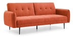 Themis Orange Soft Textured Weave Erik Sofa Bed