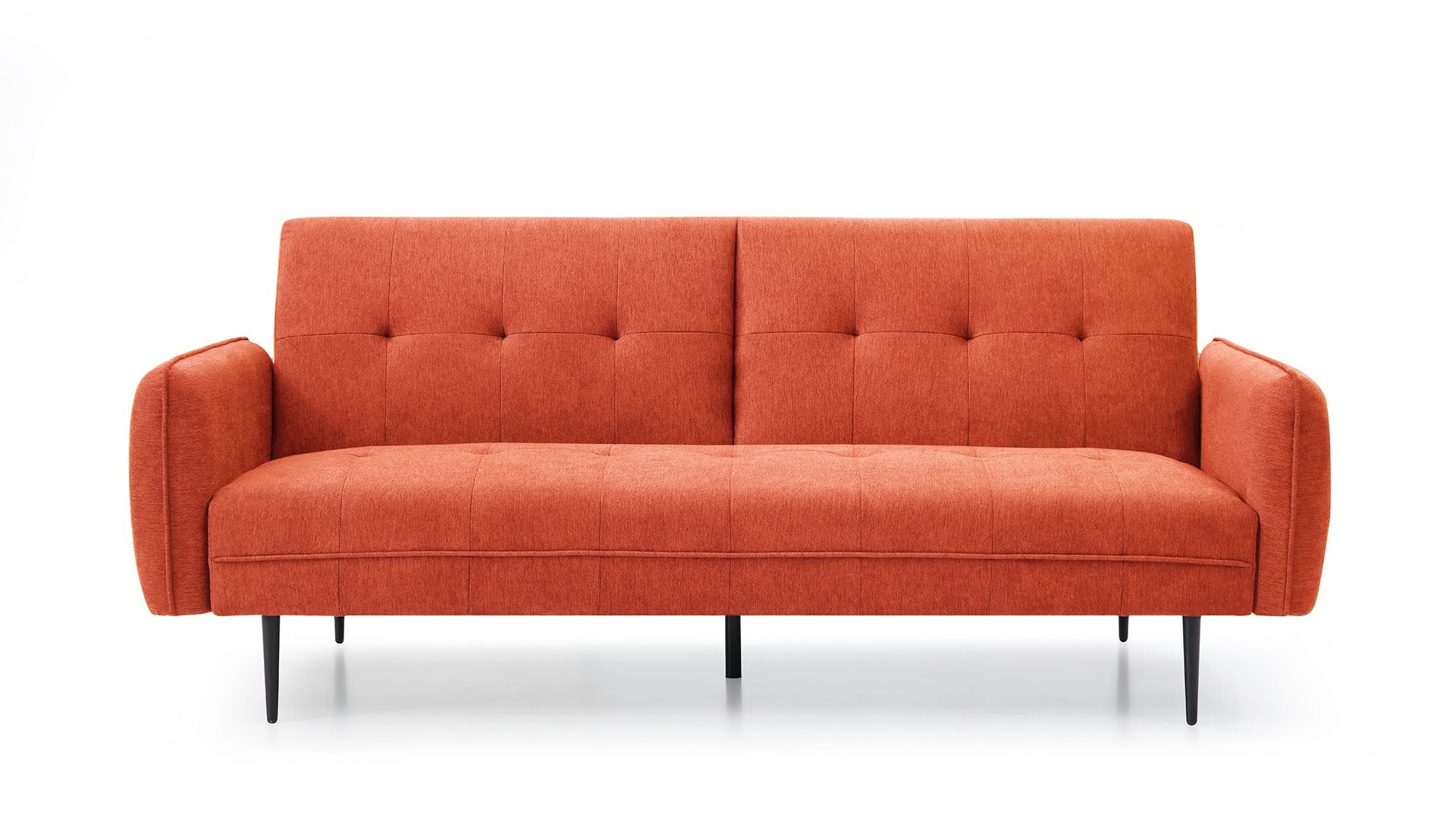 Themis Orange Soft Textured Weave Erik Sofa Bed