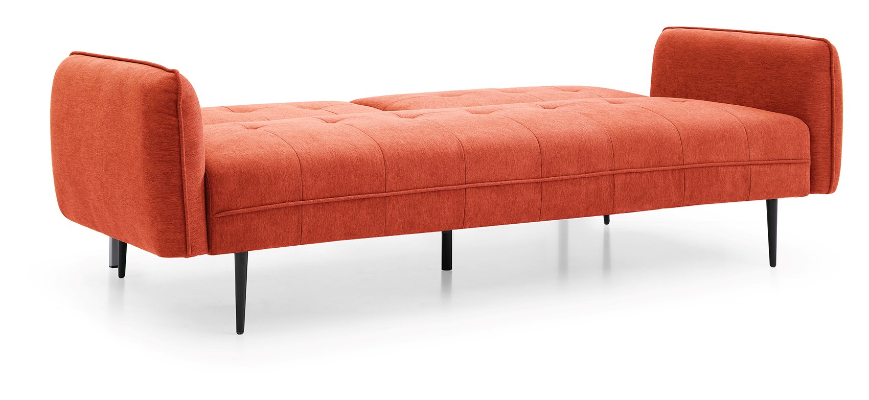 Themis Orange Soft Textured Weave Erik Sofa Bed