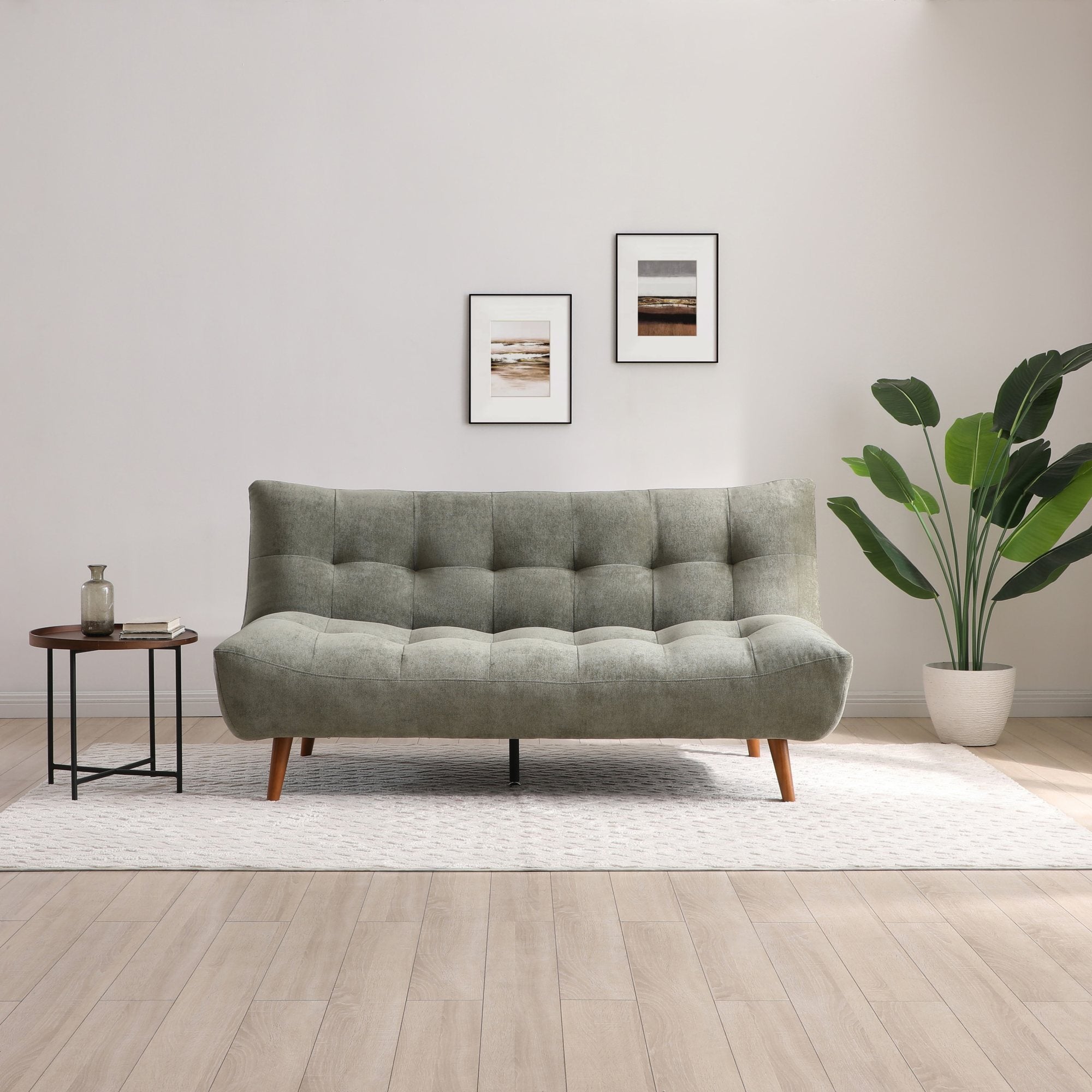 Venus Washed Olive Chenille Lux Sofa Bed