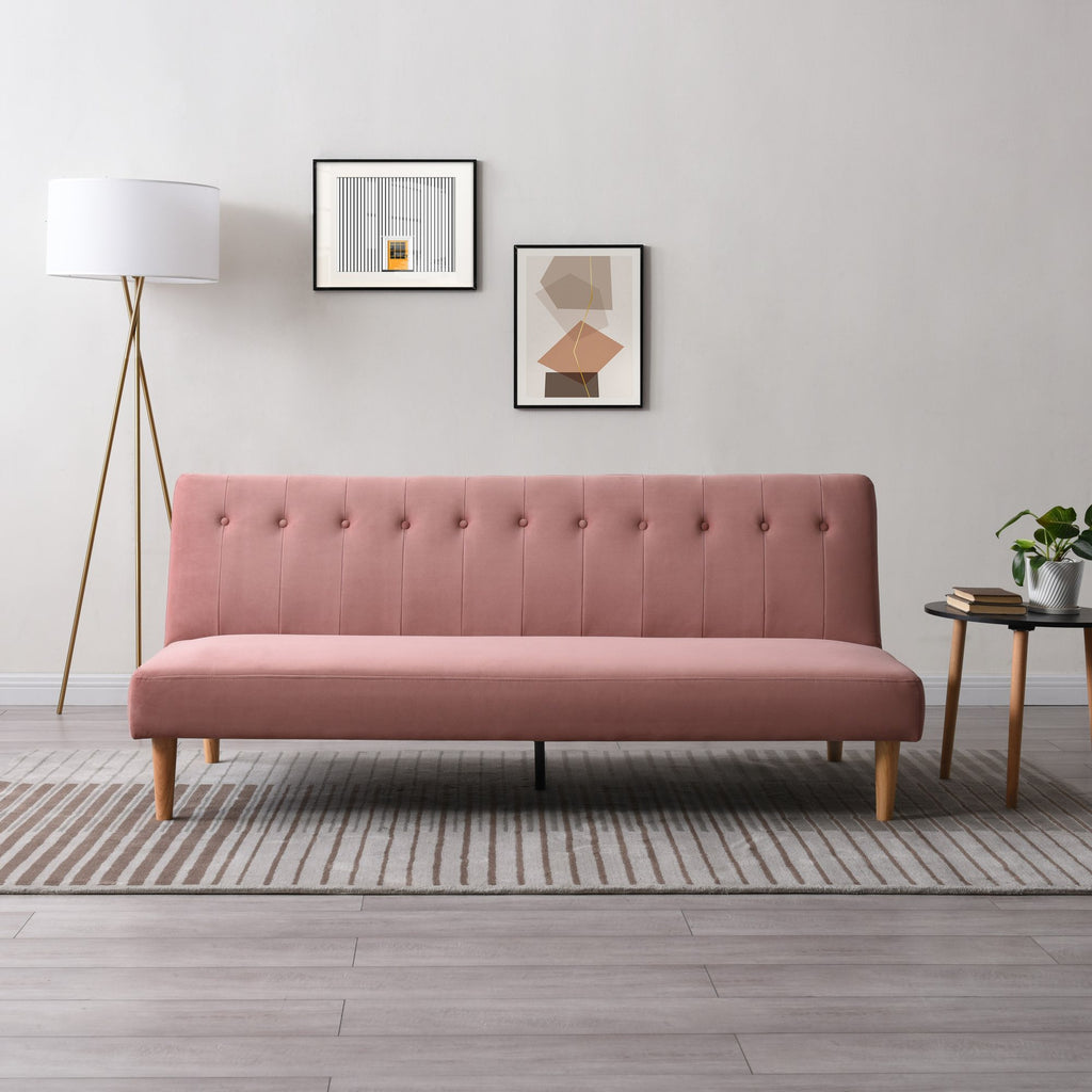 Athena Dusky Pink Velvet Corin Sofa Bed