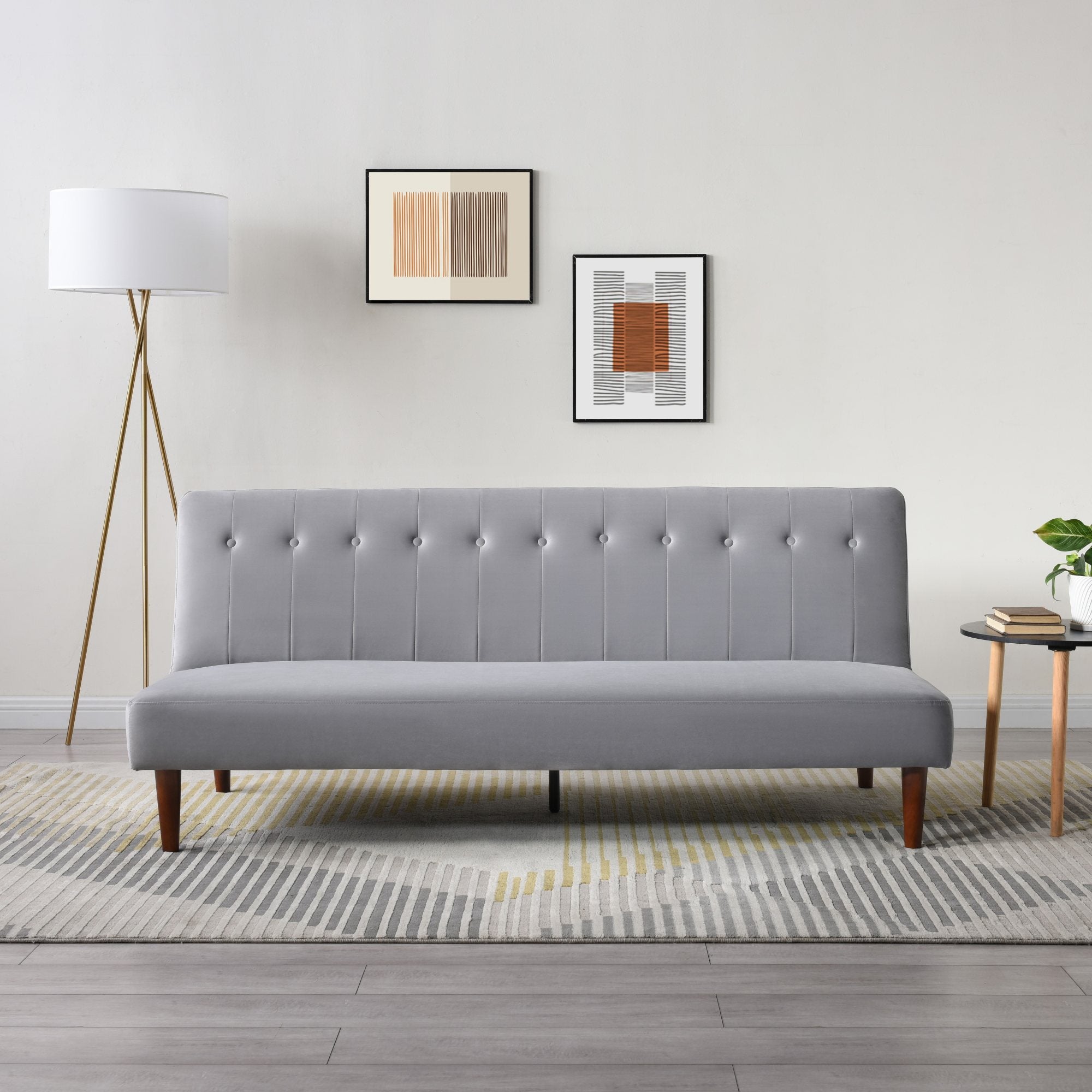 Athena Grey Velvet Corin Sofa Bed