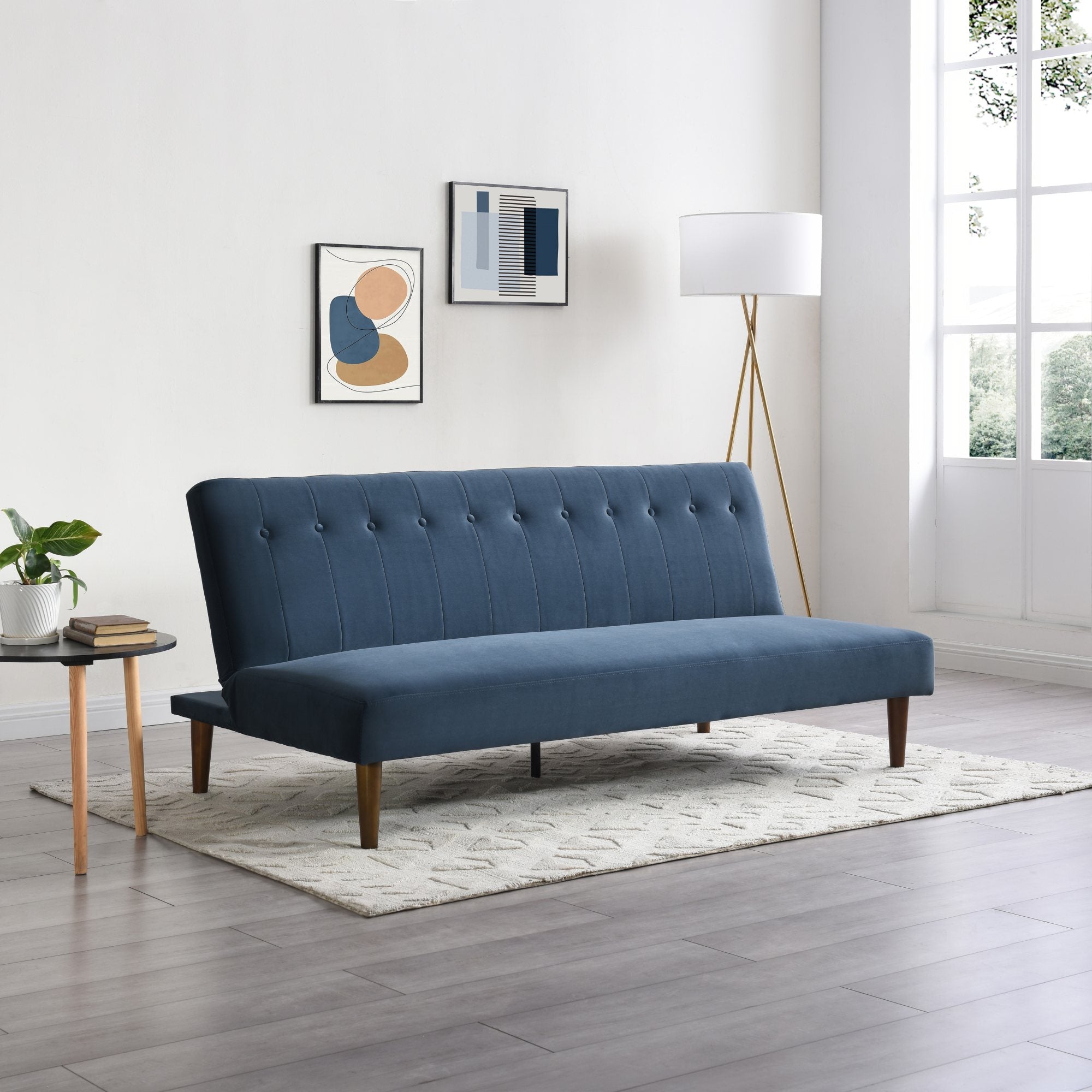 Athena Ink Velvet Corin Sofa Bed