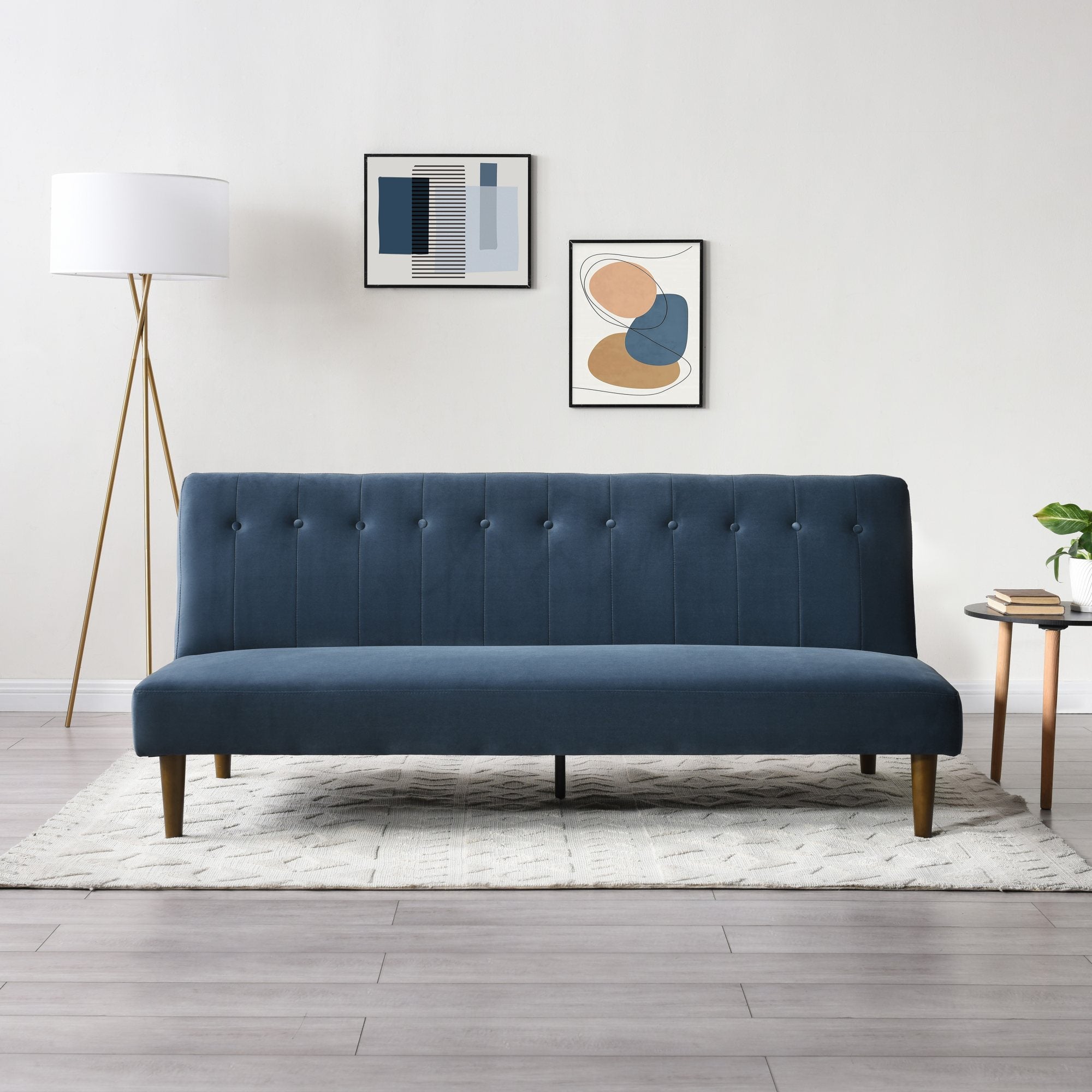 Athena Ink Velvet Corin Sofa Bed