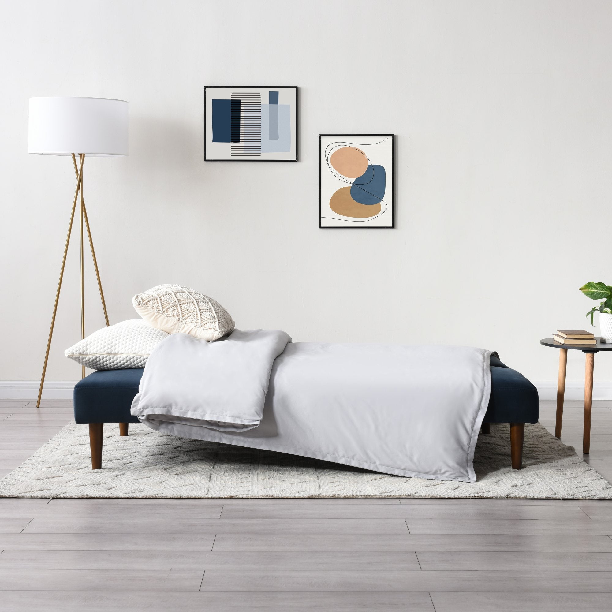 Athena Ink Velvet Corin Sofa Bed