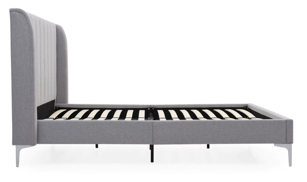 Neptune Grey Faux Wool Super King Avery Bed