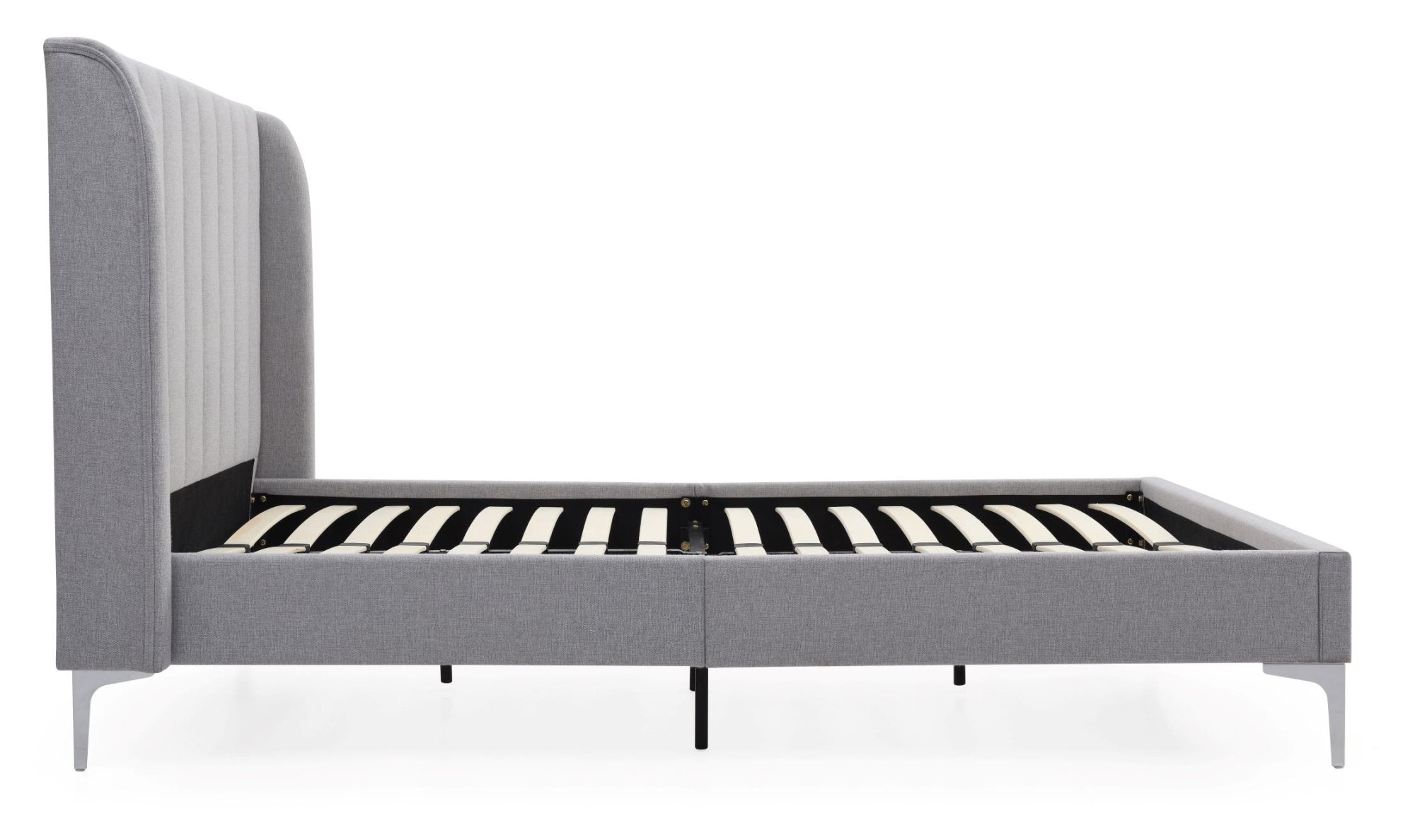 Neptune Grey Faux Wool Super King Avery Bed