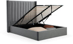 Athena Grey Velvet Super King Emerson Multi-Lift Ottoman Bed