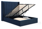 Athena Ink Velvet King Size Emerson Multi-Lift Ottoman Bed