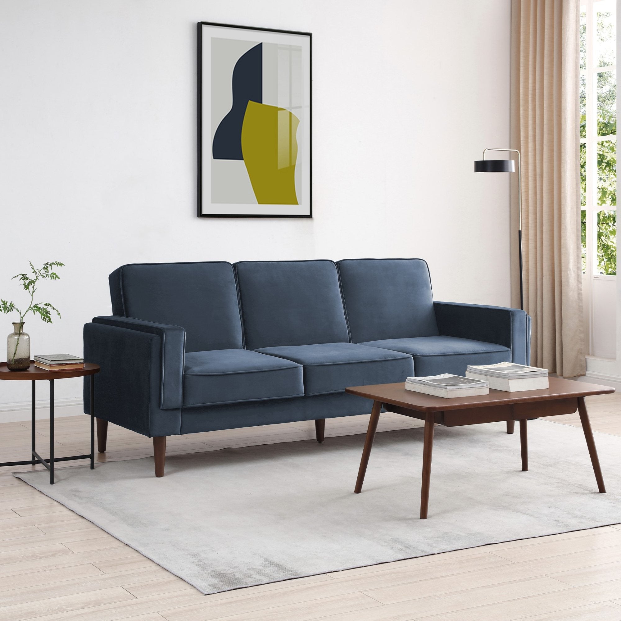 Athena Ink Velvet Paolo Sofa Bed