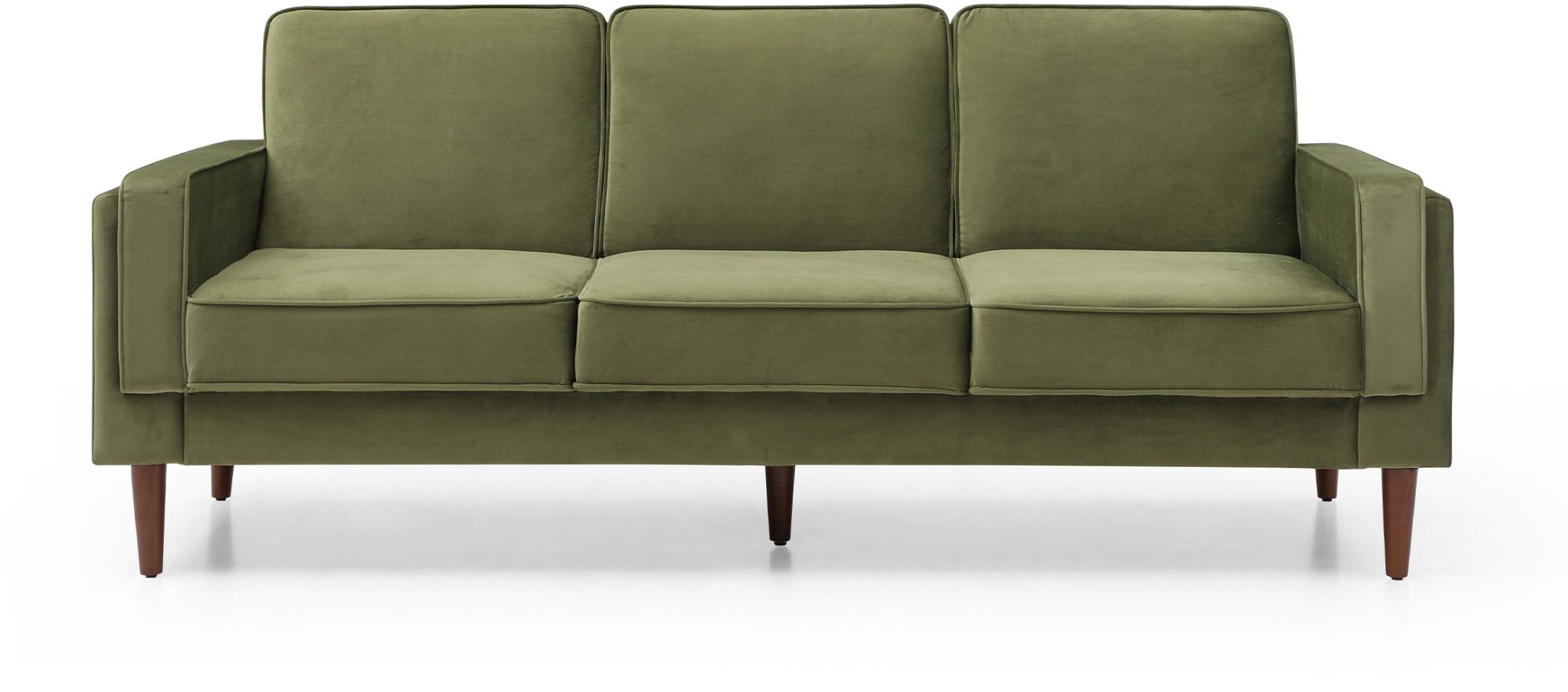 Athena Olive Green Velvet Paolo Sofa Bed