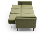 Athena Olive Green Velvet Paolo Sofa Bed