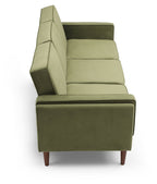 Athena Olive Green Velvet Paolo Sofa Bed
