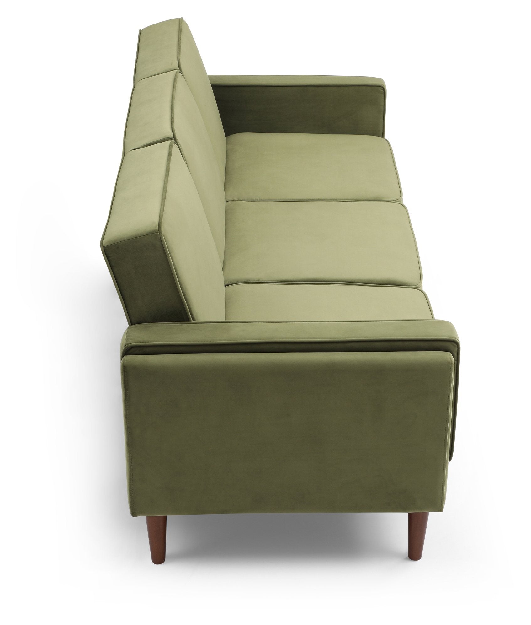 Athena Olive Green Velvet Paolo Sofa Bed