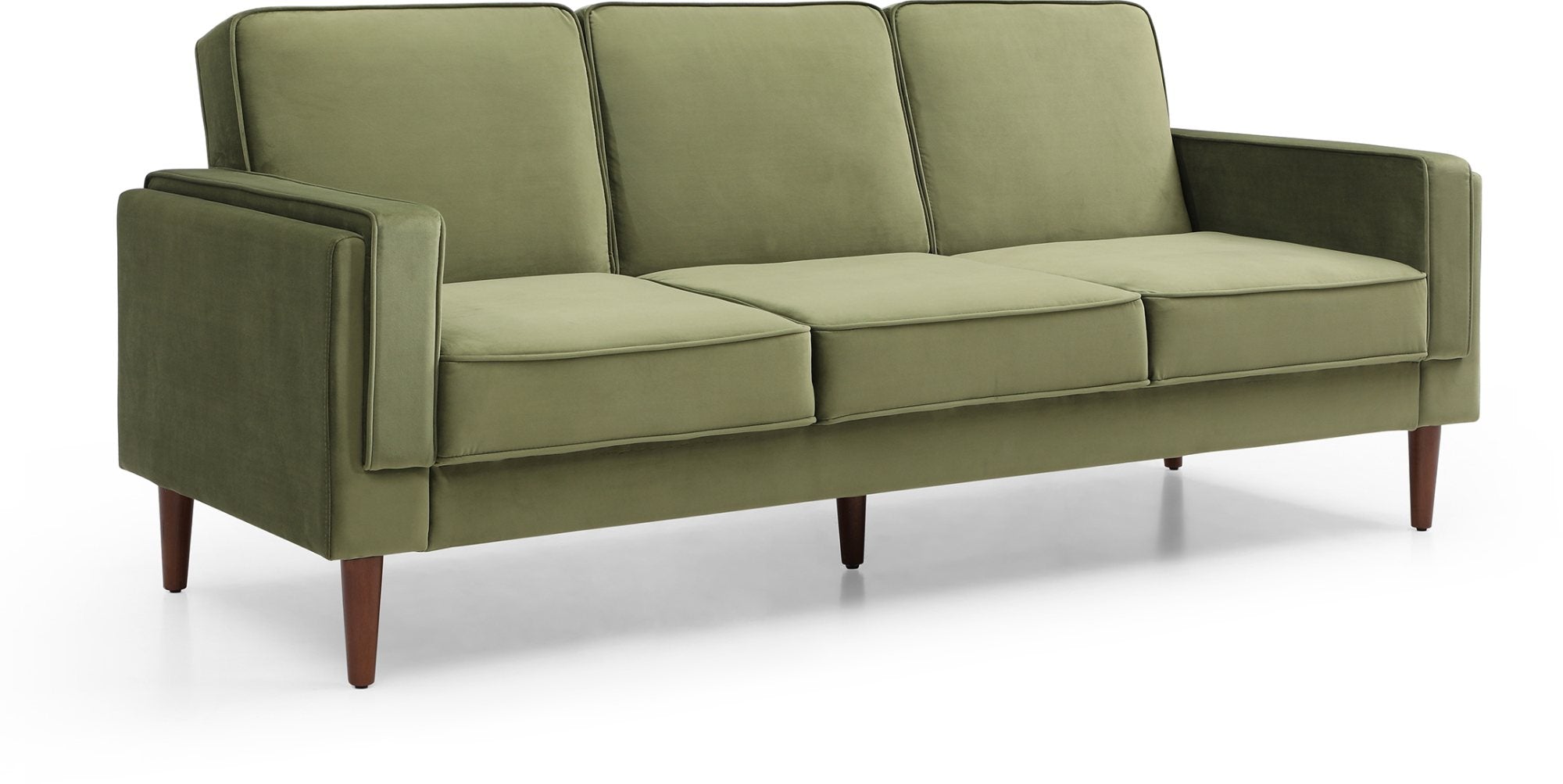 Athena Olive Green Velvet Paolo Sofa Bed