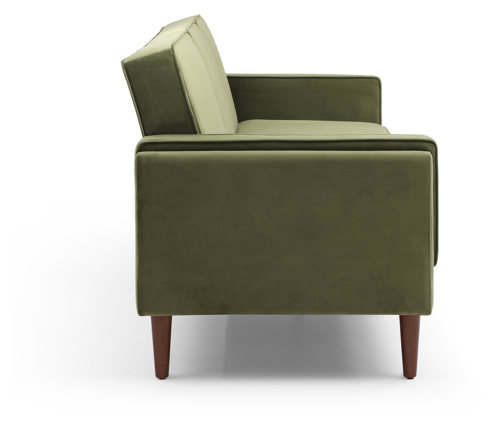 Athena Olive Green Velvet Paolo Sofa Bed