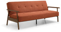 Theia Burnt Orange Textured Weave Berkeley Sofa Bed
