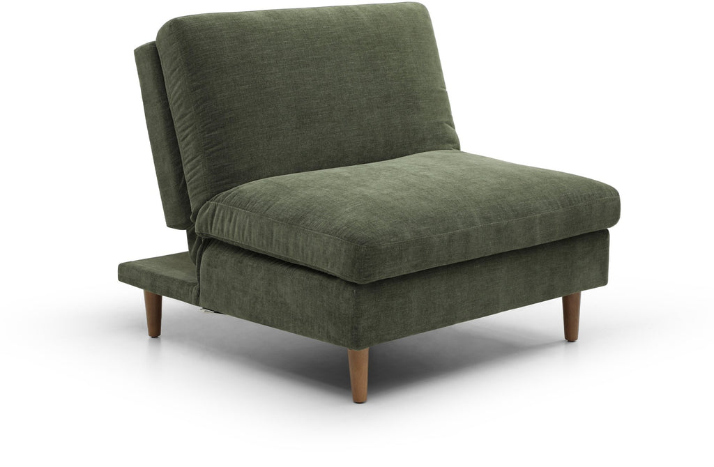 Eryx Olive Chenille Scott Click Clack Chair