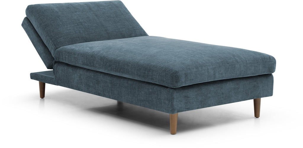 Eryx Navy Chenille Scott Chaise Sofa Bed