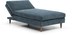 Eryx Navy Chenille Scott Chaise Sofa Bed