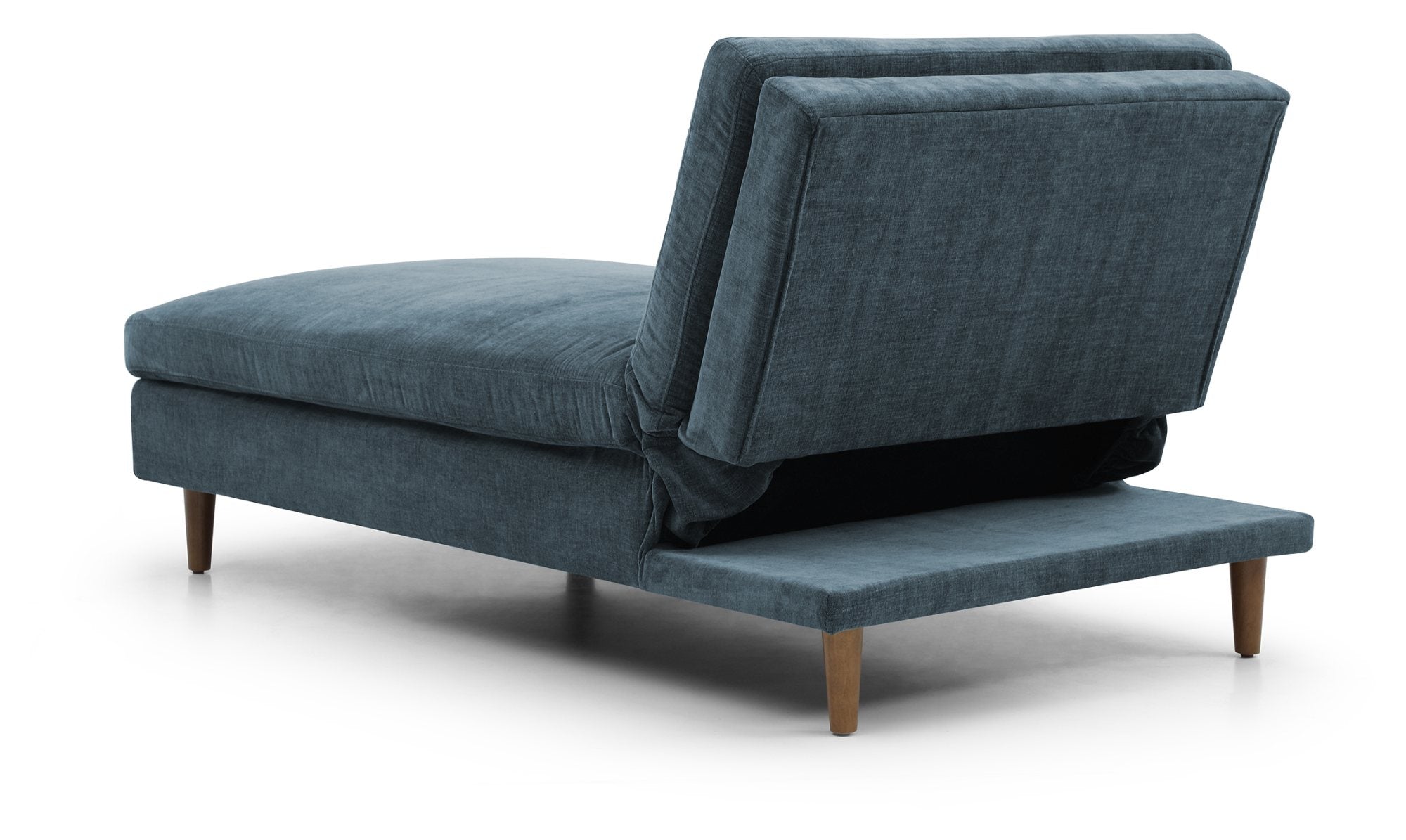 Eryx Navy Chenille Scott Chaise Sofa Bed