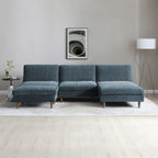 Eryx Navy Chenille Scott Click Clack Chair