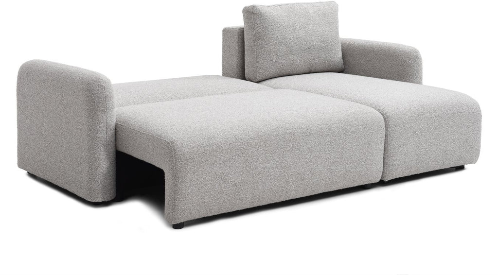 Mars Natural soft Boucle Cloud Corner Sofa Bed