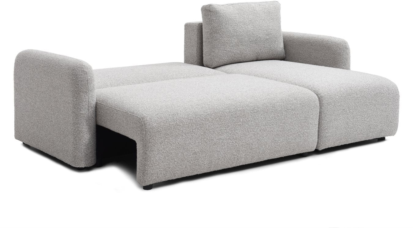Mars Natural soft Boucle Cloud Corner Sofa Bed