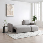 Mars Natural soft Boucle Cloud Corner Sofa Bed