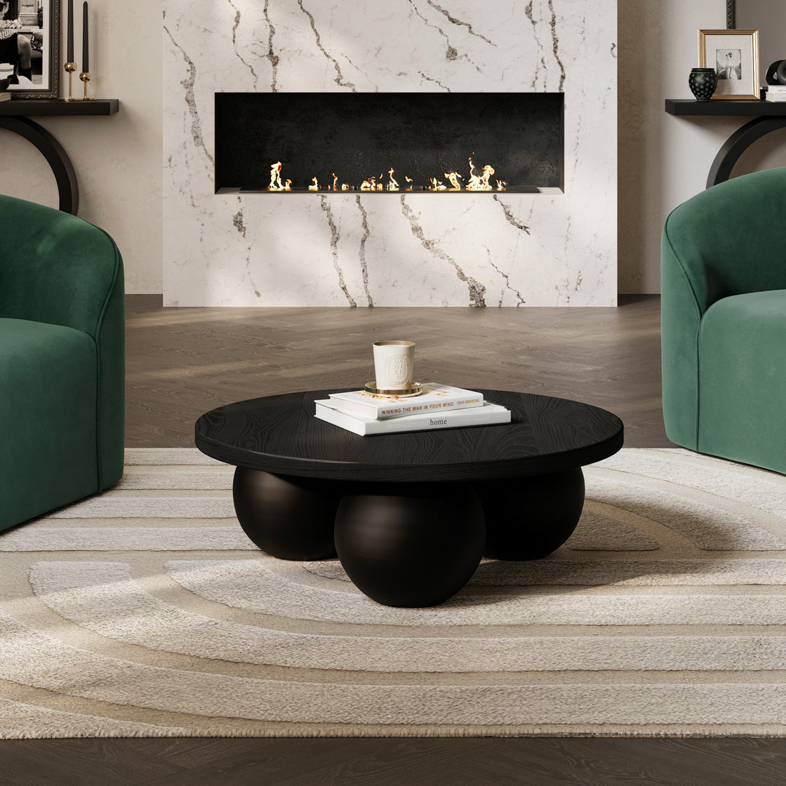 KENJI MATTE BLACK COFFEE TABLE