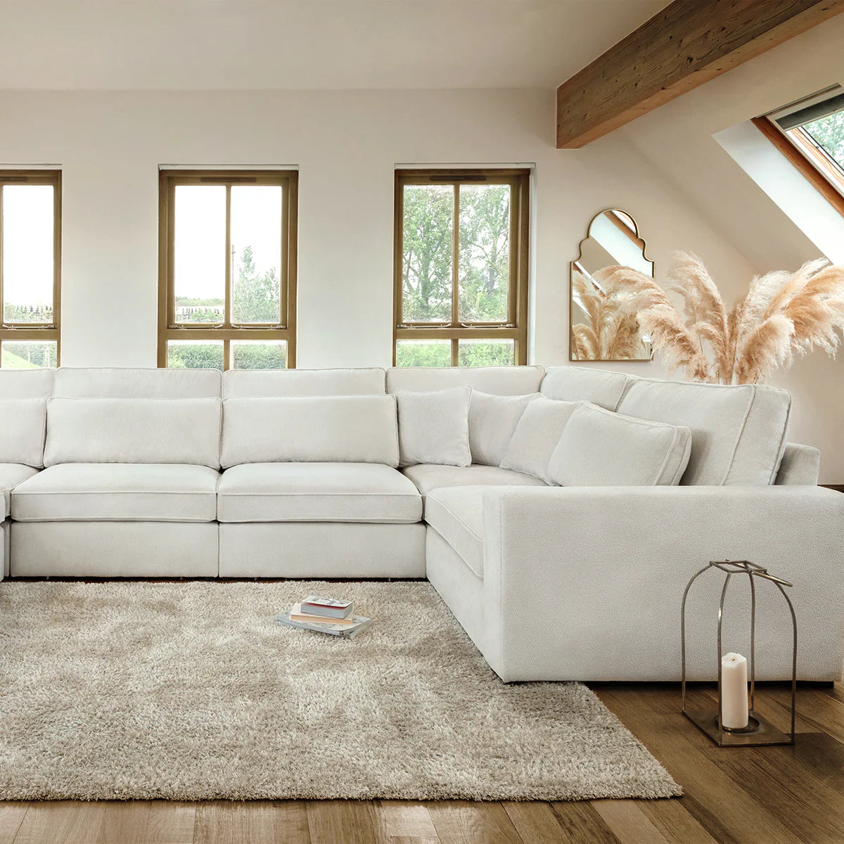 Kiana Modular Sofa Ivory Large Corner