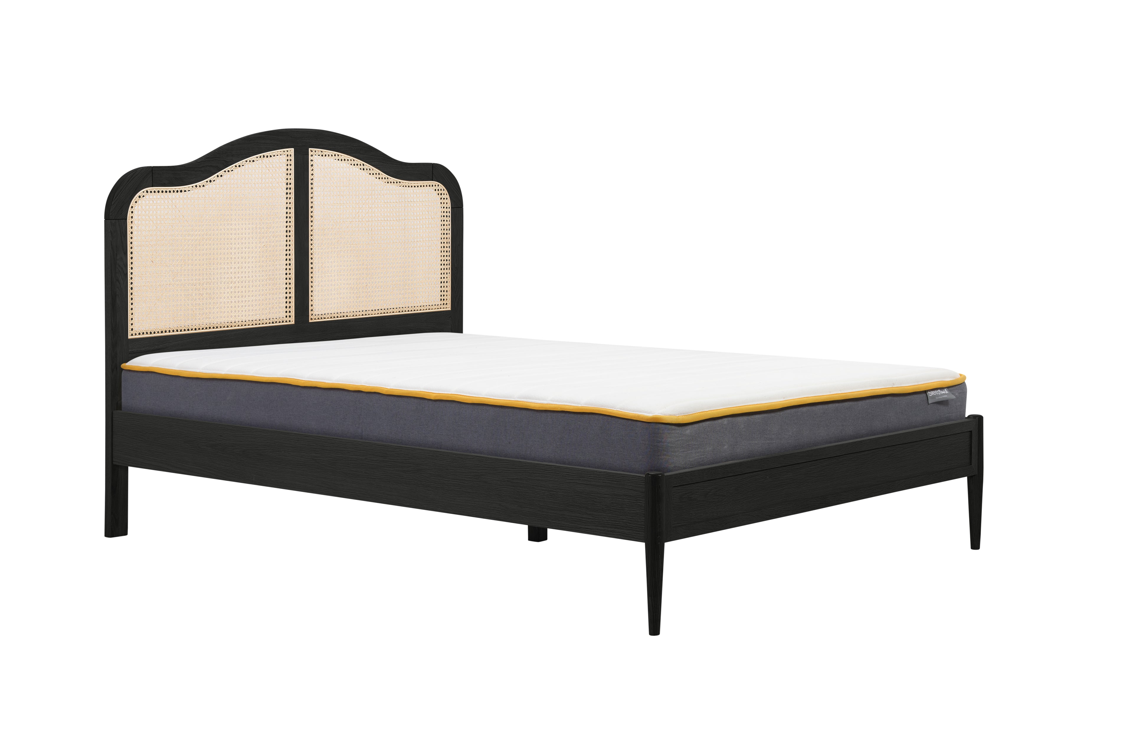 Leonie Rattan KIng Size Bed Black
