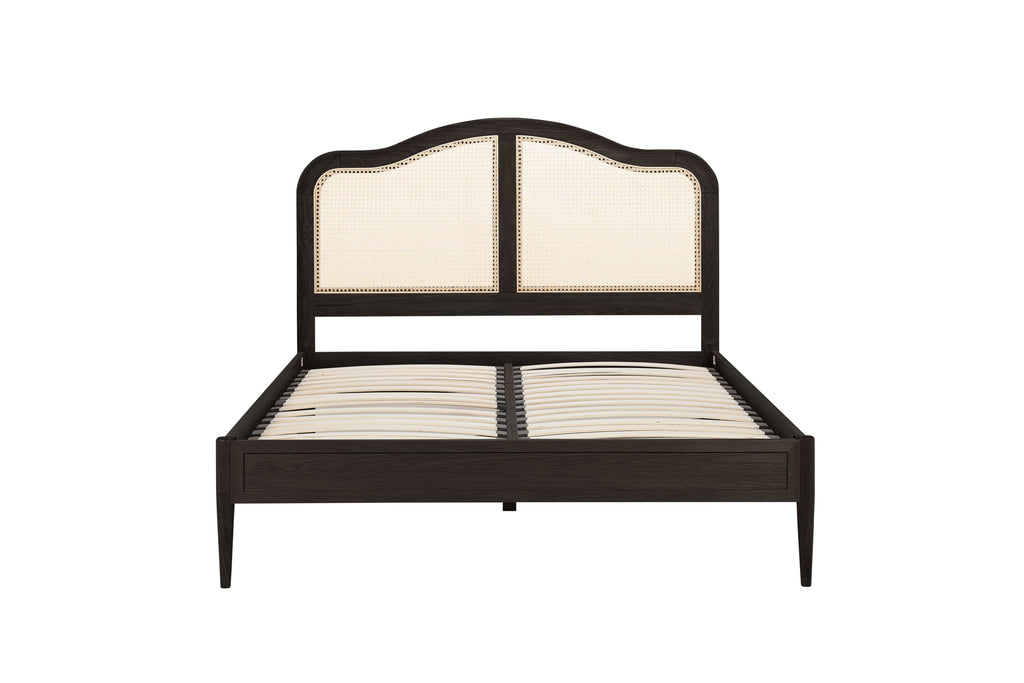 Leonie Rattan KIng Size Bed Black