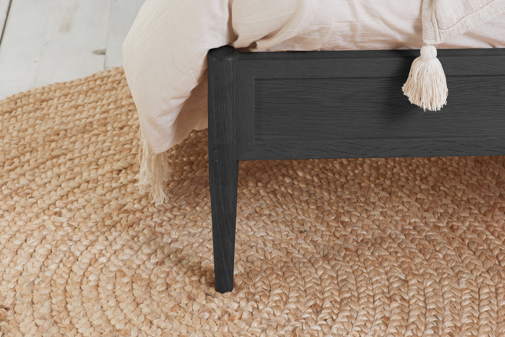 Leonie Rattan KIng Size Bed Black