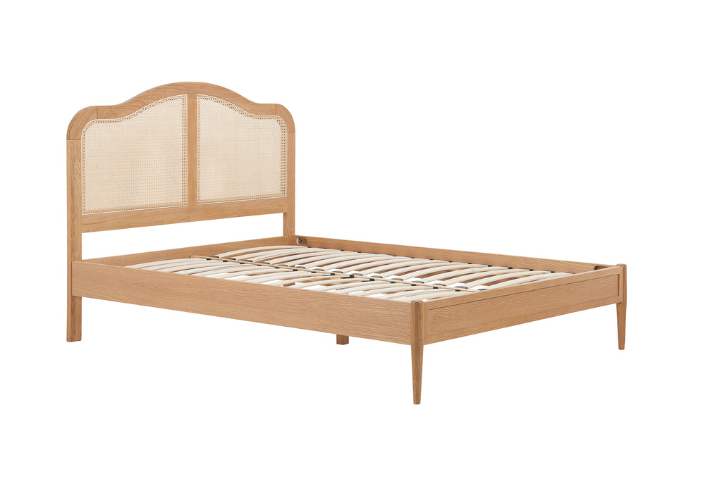 Leonie Rattan Super King Bed Oak