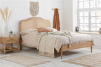 Leonie Rattan Super King Bed Oak
