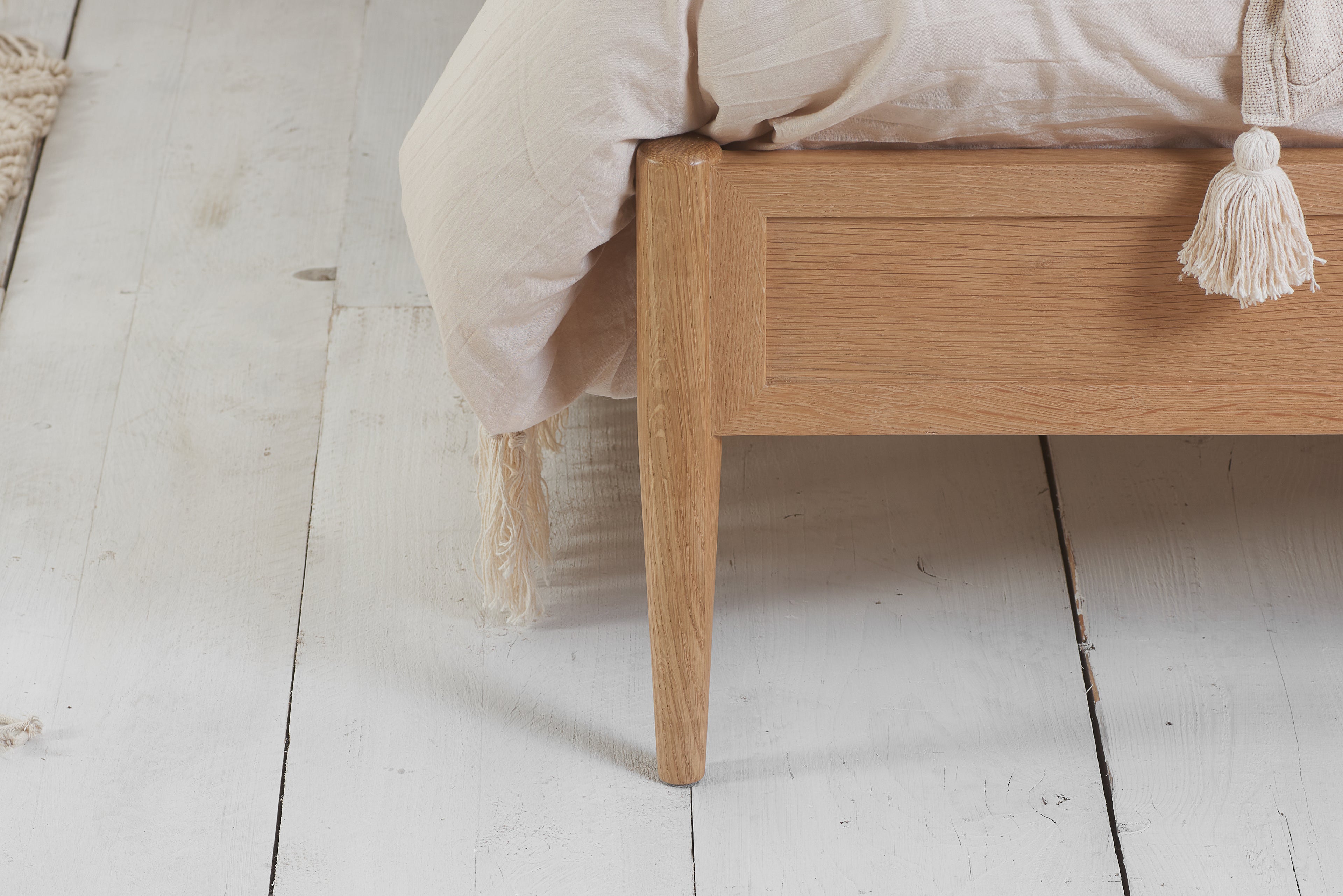 Leonie Rattan Super King Bed Oak