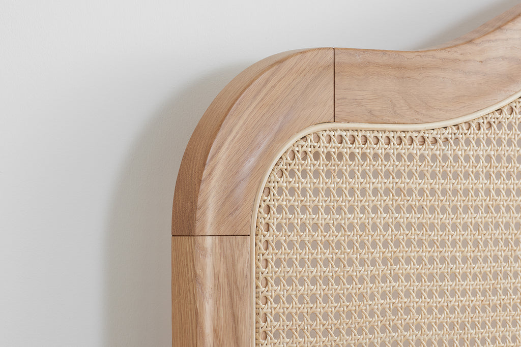 Leonie Rattan Super King Bed Oak