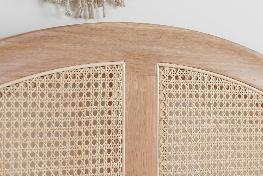 Leonie Rattan Super King Bed Oak