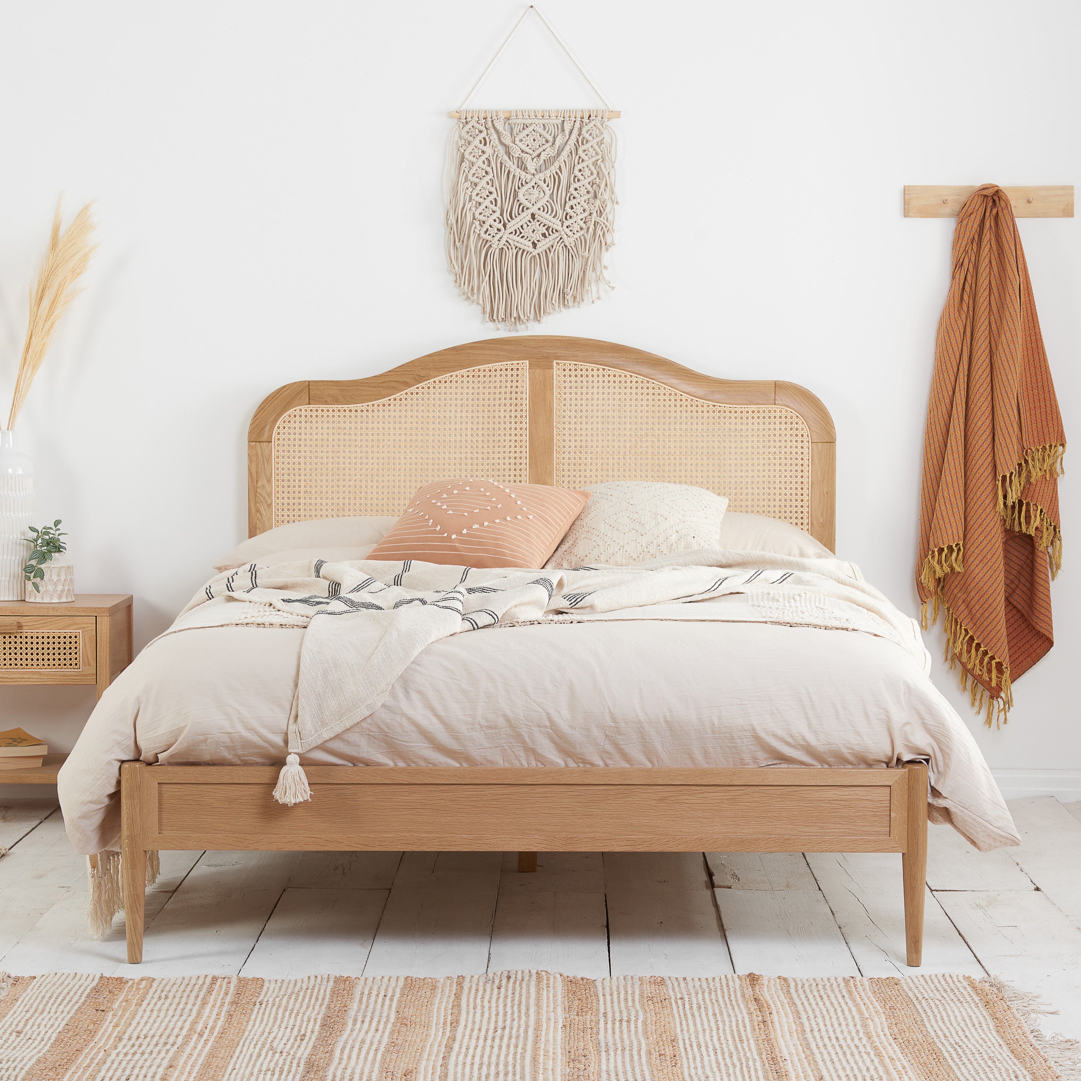 Leonie King Rattan Bed