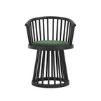 LINA FOREST GREEN / BLACK DINING CHAIR