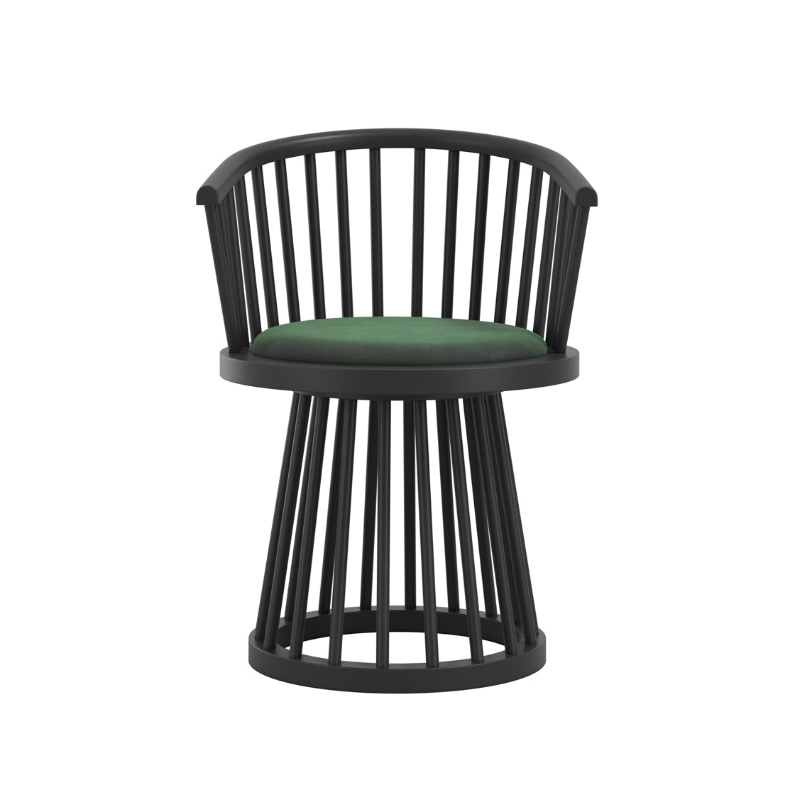 LINA FOREST GREEN / BLACK DINING CHAIR