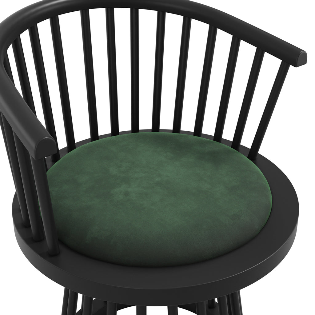 LINA FOREST GREEN / BLACK DINING CHAIR