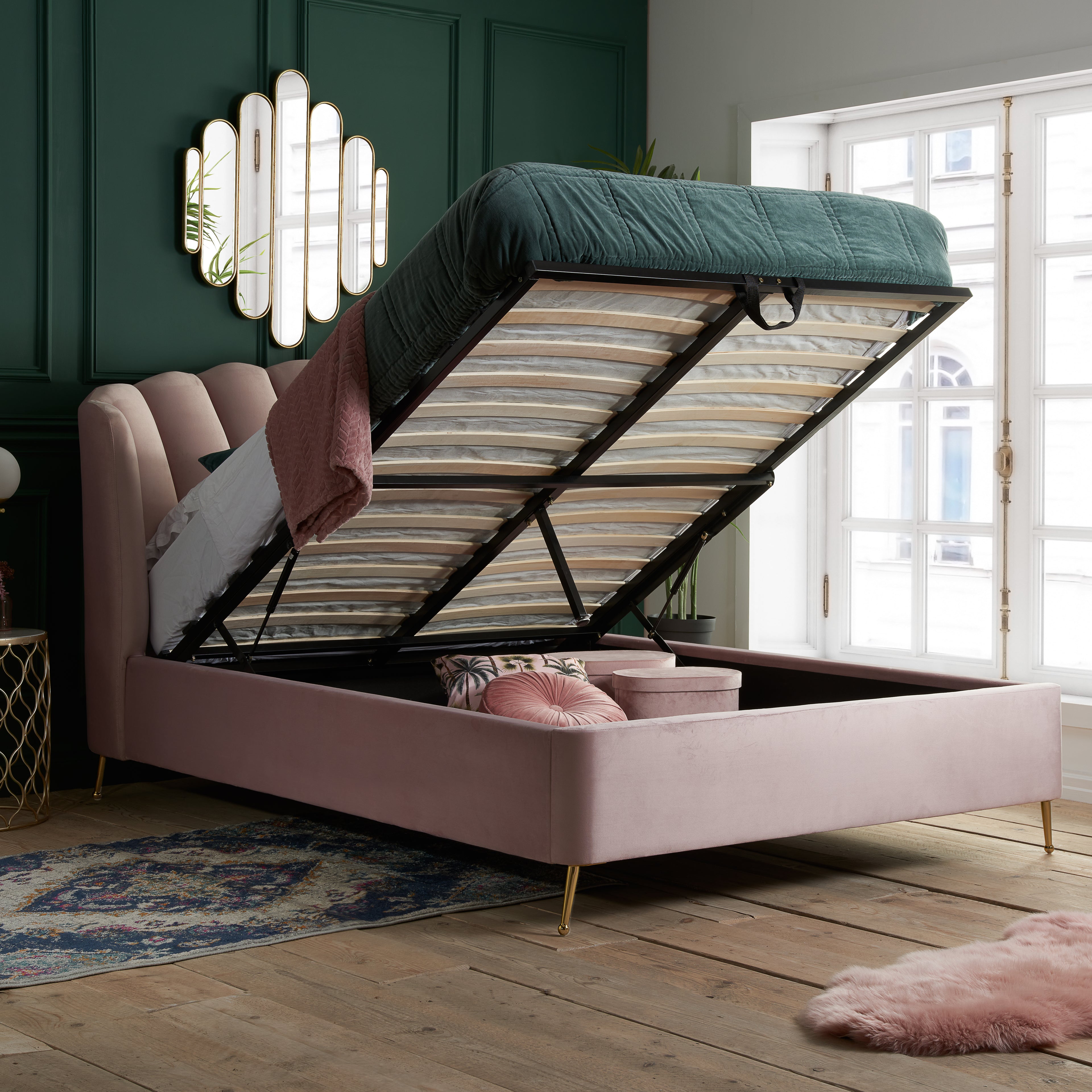 Lottie King Ottoman Bed