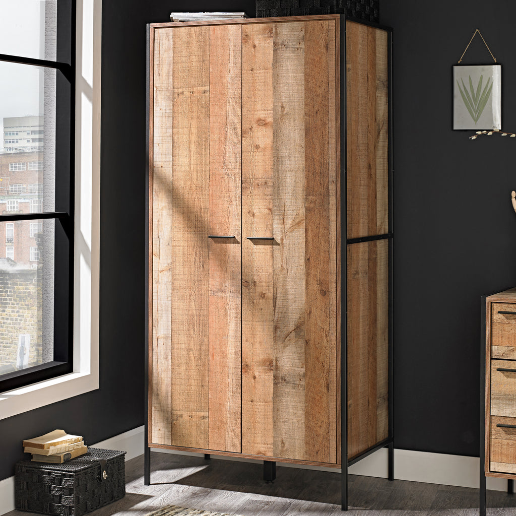 HOXTON BLACK 2 DOOR WARDROBE