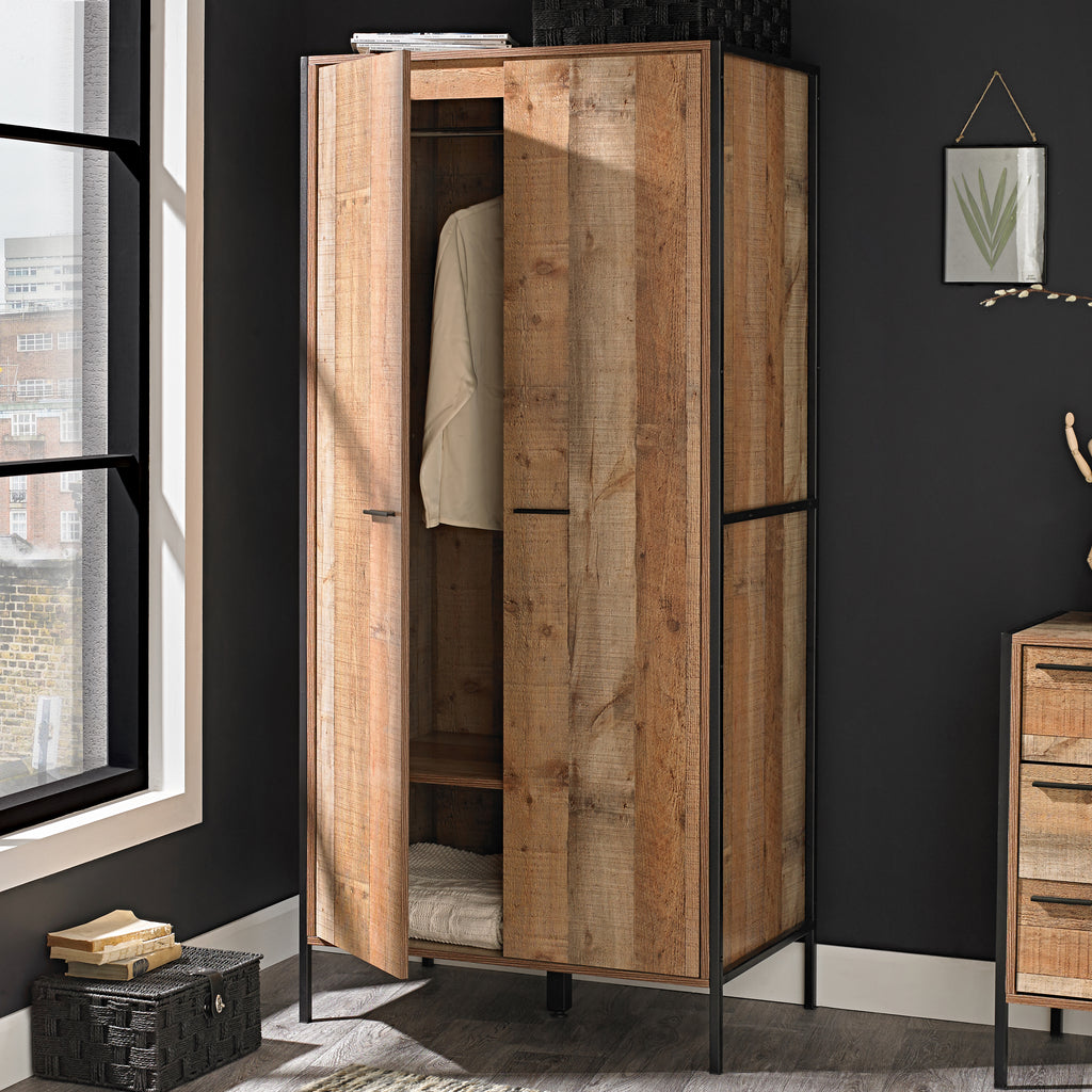 HOXTON BLACK 2 DOOR WARDROBE