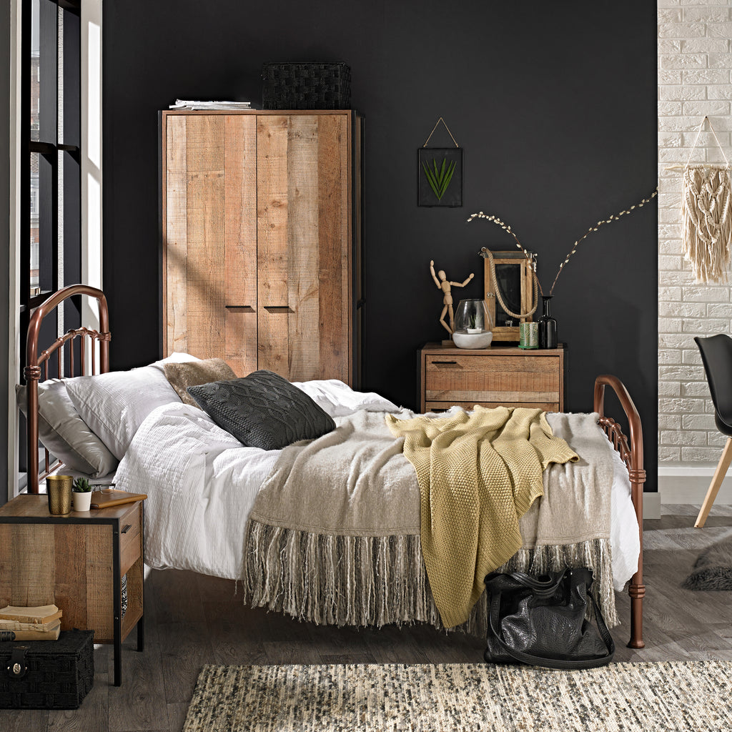 HOXTON BLACK 2 DOOR WARDROBE