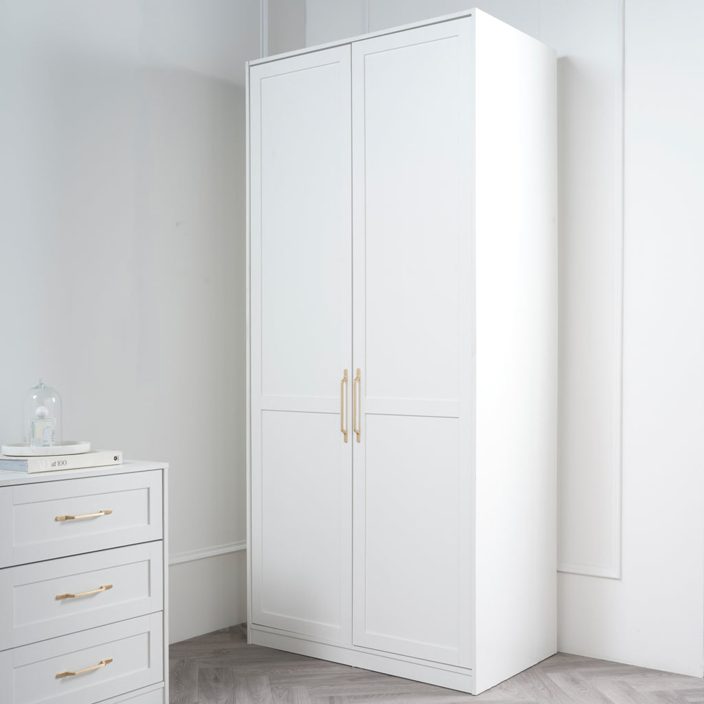 AUSTEN WHITE 2 DOOR WARDROBE