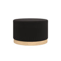 LARA POUFFE BLACK BOUCLE / NATURAL LARGE
