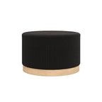 LARA POUFFE BLACK BOUCLE / NATURAL LARGE